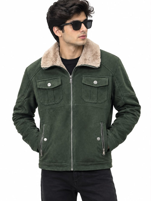 Sweat leather jacket